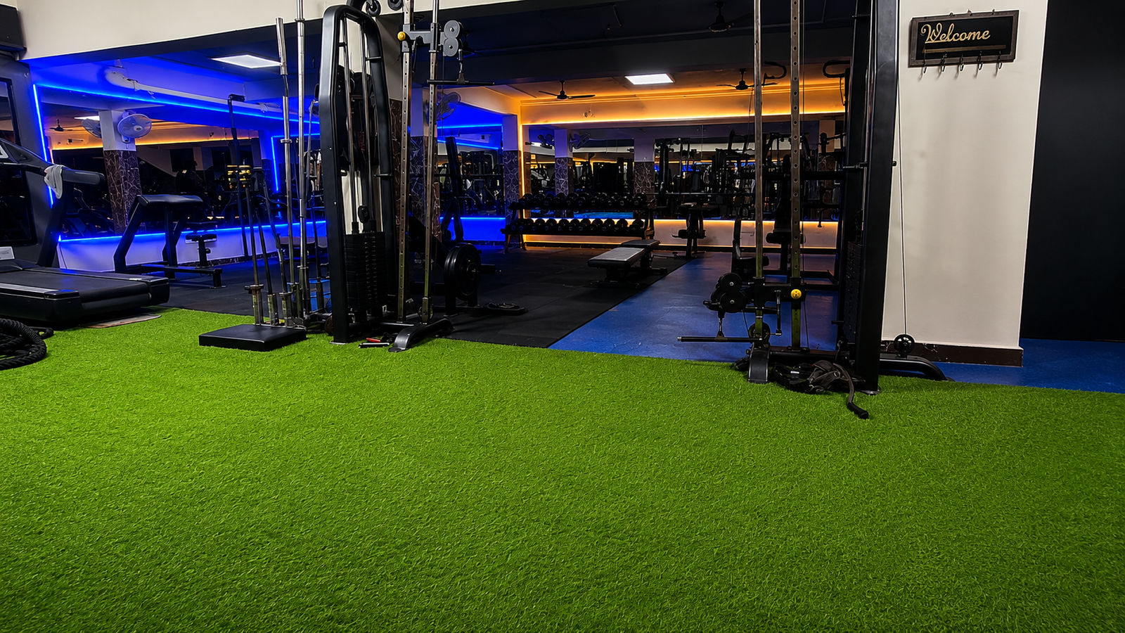 Krown Fitness gym floor Mahipalpur Delhi