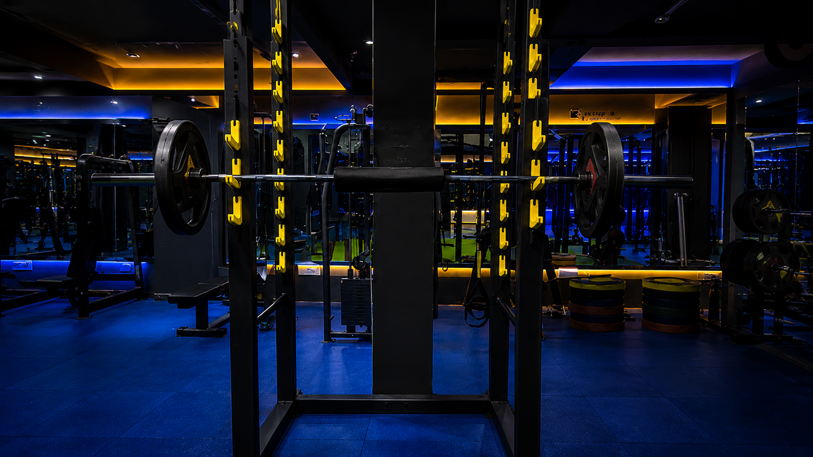 Premium equipment at Krown Fitness Delhi